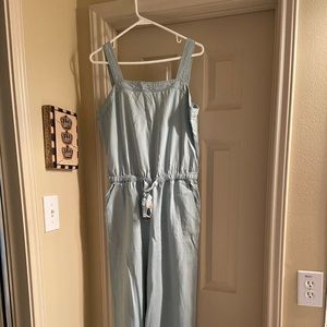 Lightweight denim jumpsuit